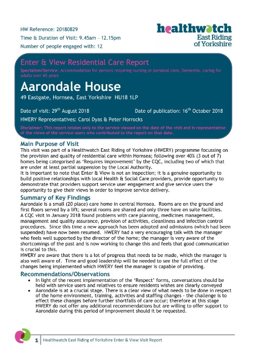 Aarondale Enter and View