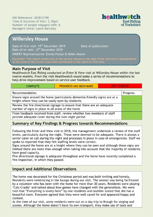 Willersley House Enter & View