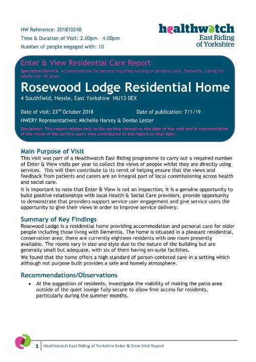 Rosewood Lodge Enter & View