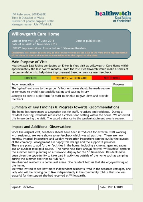Willowgarth Enter & View